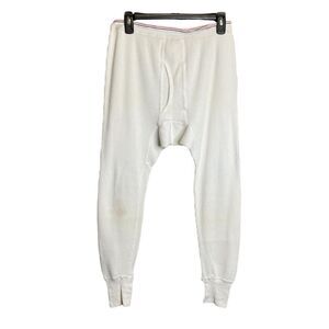 5 for $25🔥Target White Long Johns Waffle Pajama Thermal Pants Large (38-40)